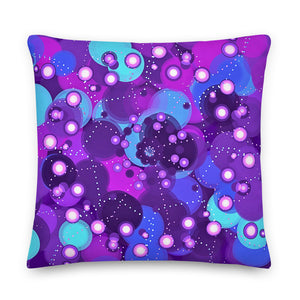 premium-kissen "purple bubbles" 55 x 55 cm