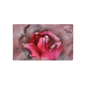"himmelsblüten - rosa tulpe" premium-kissenbezug 20×12