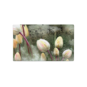 "himmelsblüten - tulpen aus amsterdam" premium-kissenbezug 20×12