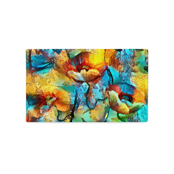 premium-kissenbezug in farbenfrohem floral-design 20×12