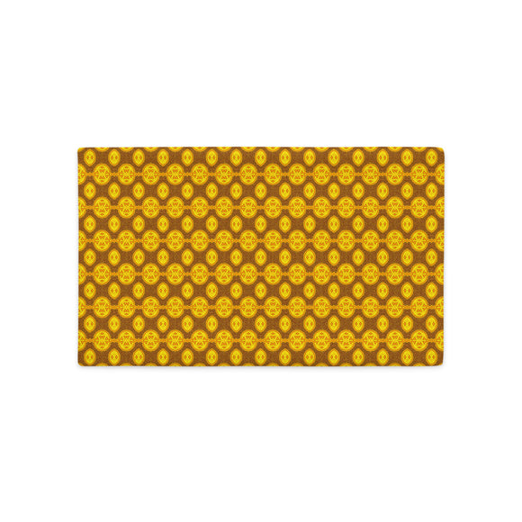 premium-kissenbezug mit braun-gelbem muster 20×12