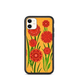 biologisch abbaubare handyhülle "blumenwiese orange" iphone 11