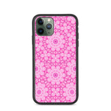 biologisch abbaubare handyhülle mit rosa kaleidoskop-design iphone 11 pro