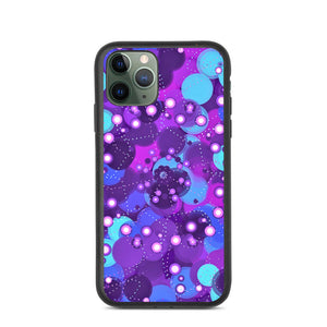 biologisch abbaubare handyhülle "purple bubbles" iphone 11 pro