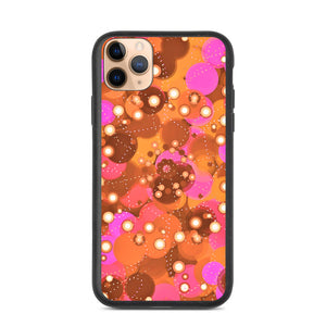 biologisch abbaubare handyhülle "orange bubbles" iphone 11 pro max