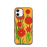 biologisch abbaubare handyhülle "blumenwiese orange" iphone 12