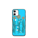 biologisch abbaubare handyhülle "blumenwiese blau" iphone 12 mini