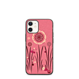 biologisch abbaubare handyhülle "blumenwiese pink" iphone 12 mini
