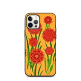 biologisch abbaubare handyhülle "blumenwiese orange" iphone 12 pro