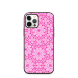 biologisch abbaubare handyhülle mit rosa kaleidoskop-design iphone 12 pro
