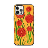 biologisch abbaubare handyhülle "blumenwiese orange" iphone 12 pro max