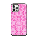 biologisch abbaubare handyhülle mit rosa kaleidoskop-design iphone 12 pro max