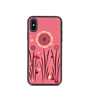 biologisch abbaubare handyhülle "blumenwiese pink" iphone x/xs