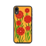 biologisch abbaubare handyhülle "blumenwiese orange" iphone xr