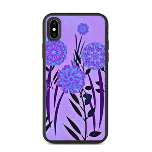 biologisch abbaubare handyhülle "blumenwiese lila" iphone xs max