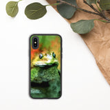 biologisch abbaubare handyhülle mit frosch-design iphone x/xs