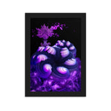 gerahmtes poster auf mattem papier "purple landscape" schwarz / 21×30 cm