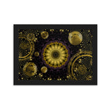 gerahmtes poster auf mattem papier "kaleidoscopic cosmos" schwarz / 21×30 cm