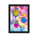 "poppy wheelflowers" gerahmtes poster auf mattem papier schwarz / 21×30 cm
