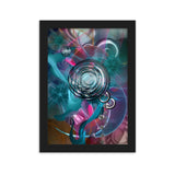 "spiral garden" gerahmtes poster auf mattem papier schwarz / 21×30 cm