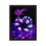 gerahmtes poster auf mattem papier "purple landscape" schwarz / 30×40 cm