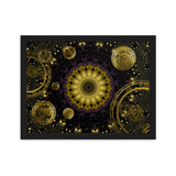 gerahmtes poster auf mattem papier "kaleidoscopic cosmos" schwarz / 30×40 cm