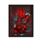 gerahmtes poster auf mattem papier "still life in red" schwarz / 30×40 cm