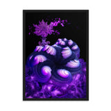 gerahmtes poster auf mattem papier "purple landscape" schwarz / 50×70 cm