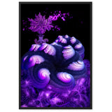 gerahmtes poster auf mattem papier "purple landscape" schwarz / 61×91 cm