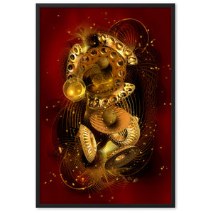 gerahmtes poster auf mattem papier "golden bouquet" 61×91 cm