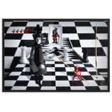 gerahmtes poster auf mattem papier "chess confusion" schwarz / 61×91 cm
