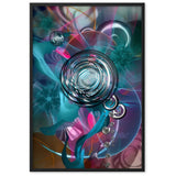 "spiral garden" gerahmtes poster auf mattem papier schwarz / 61×91 cm