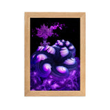 gerahmtes poster auf mattem papier "purple landscape" oak / 21×30 cm
