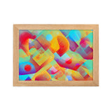 "candy colors" gerahmtes poster auf mattem papier oak / 21×30 cm