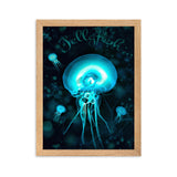 gerahmtes poster auf mattem papier "jellyfish" oak / 30×40 cm