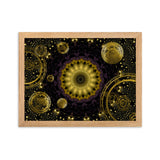 gerahmtes poster auf mattem papier "kaleidoscopic cosmos" oak / 30×40 cm