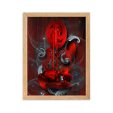 gerahmtes poster auf mattem papier "still life in red" oak / 30×40 cm