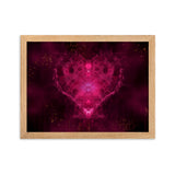 gerahmtes poster auf mattem papier "shiny heart" oak / 30×40 cm