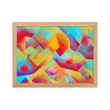 "candy colors" gerahmtes poster auf mattem papier oak / 30×40 cm