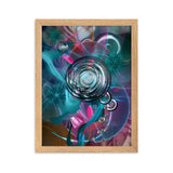 "spiral garden" gerahmtes poster auf mattem papier oak / 30×40 cm