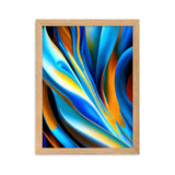 "Blue and Orange II" Gerahmtes Poster auf mattem Papier