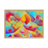 "candy colors" gerahmtes poster auf mattem papier oak / 50×70 cm