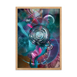 "spiral garden" gerahmtes poster auf mattem papier oak / 50×70 cm