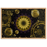 gerahmtes poster auf mattem papier "kaleidoscopic cosmos" oak / 61×91 cm
