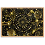 gerahmtes poster auf mattem papier mit edlem kaleidoskop-design und fraktalelementen oak / 61×91 cm