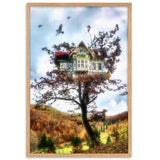 gerahmtes poster auf mattem papier "tree house" oak / 61×91 cm