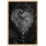 gerahmtes poster auf mattem papier "metal heart" oak / 61×91 cm