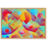 "candy colors" gerahmtes poster auf mattem papier oak / 61×91 cm