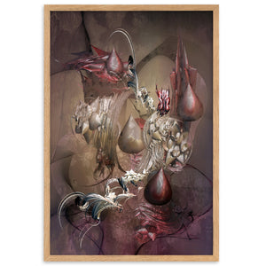 "arrangement of teardrops" gerahmtes poster auf mattem papier oak / 61×91 cm