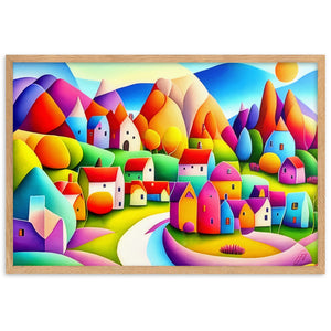 "Tiny Village IV" Gerahmtes Poster auf mattem Papier